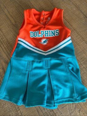 NFL Miami Dolphins Orange Teal Cheer Dress